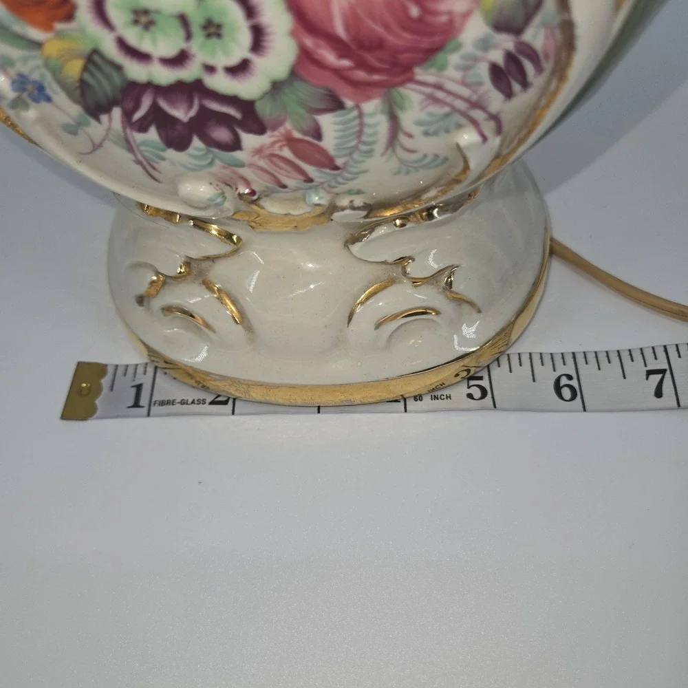 Vintage Italian Capodimonte Style Ceramic Table Lamp 33